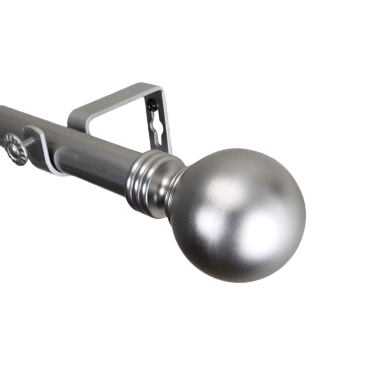 Rod Desyne Home Decorative Globe Curtain Rod 48-84" - Satin Nickel